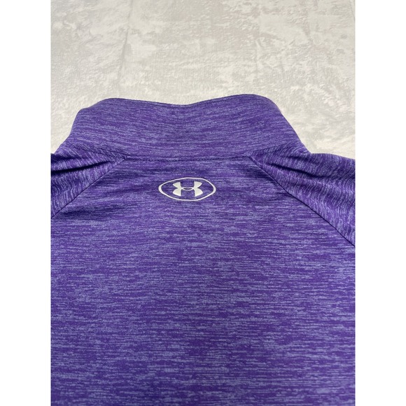 Under Armour LS Workout Shirt Womens M Purple Loose Heatgear Gym Outdoor - Picture 6 of 9